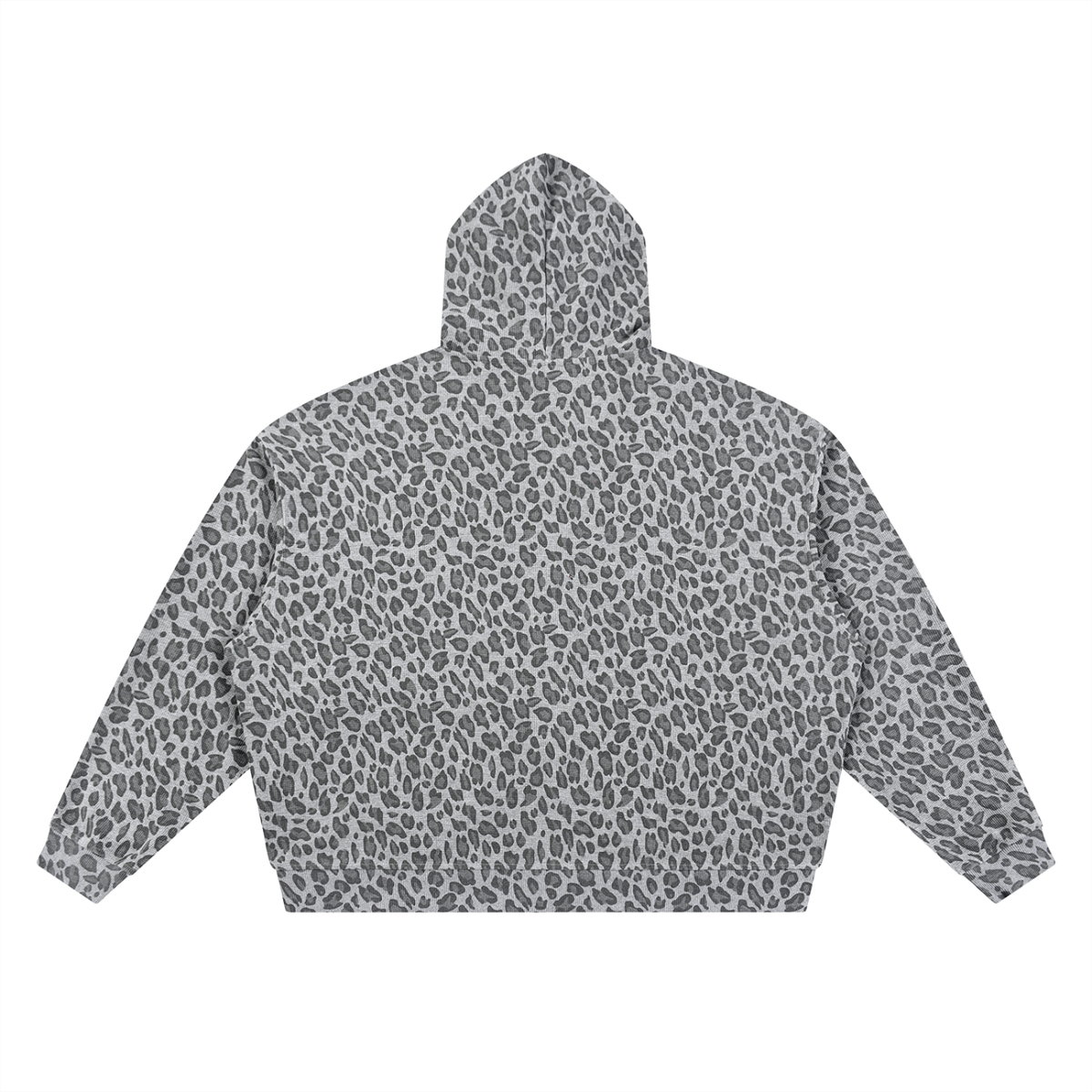 Trippy Art By Kelz Unisex Leopard Print Waffle Full Zip Hoodie