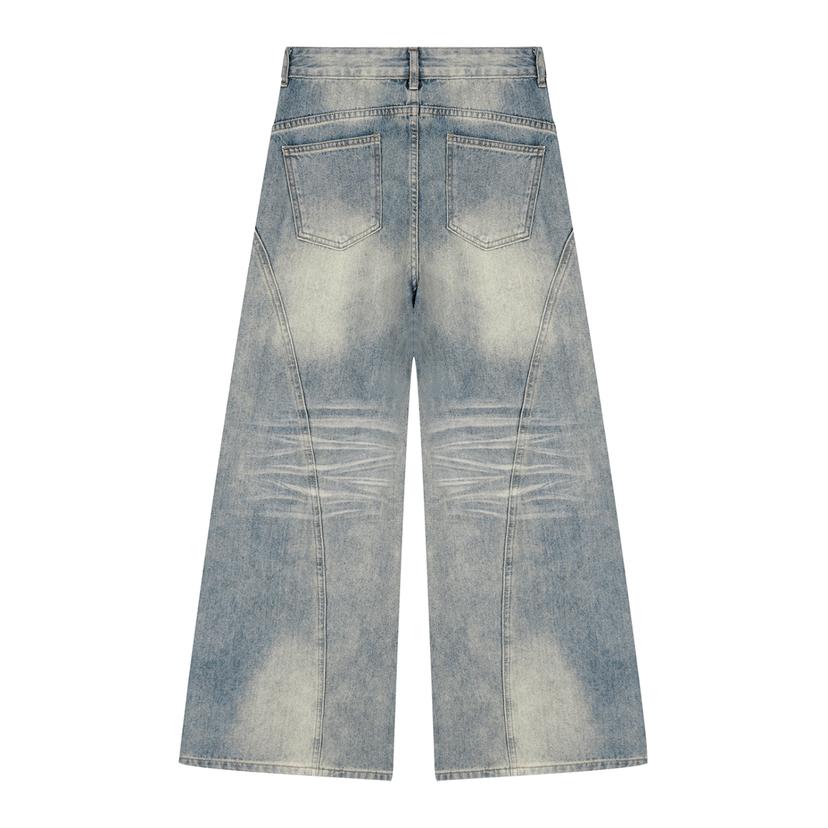 Aura Girl Women’s Vintage Wash Wide Leg Denim Jeans