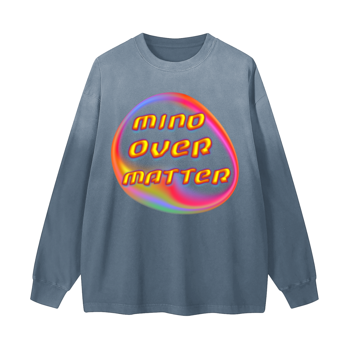 Mind Over Matter Gradient Washed Long Sleeve T-Shirt