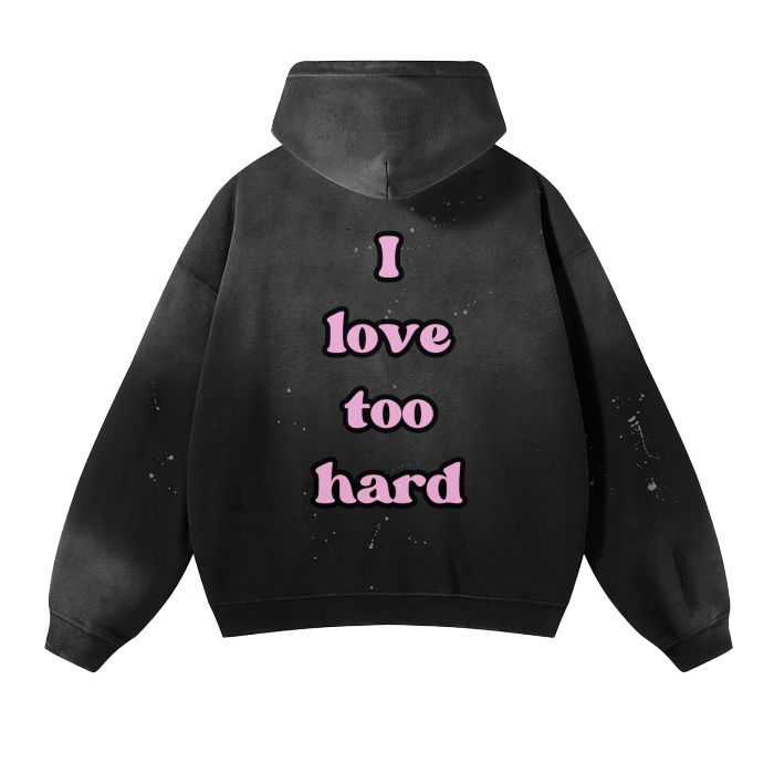Protecting My Heart Frayed Effect Hoodie