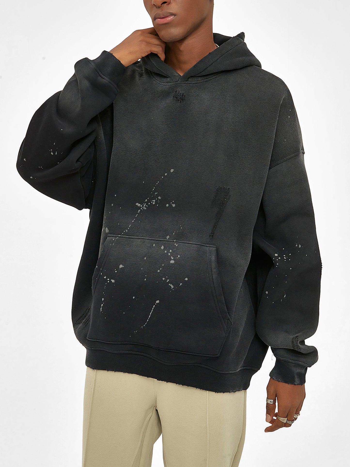 Protecting My Heart Frayed Effect Hoodie