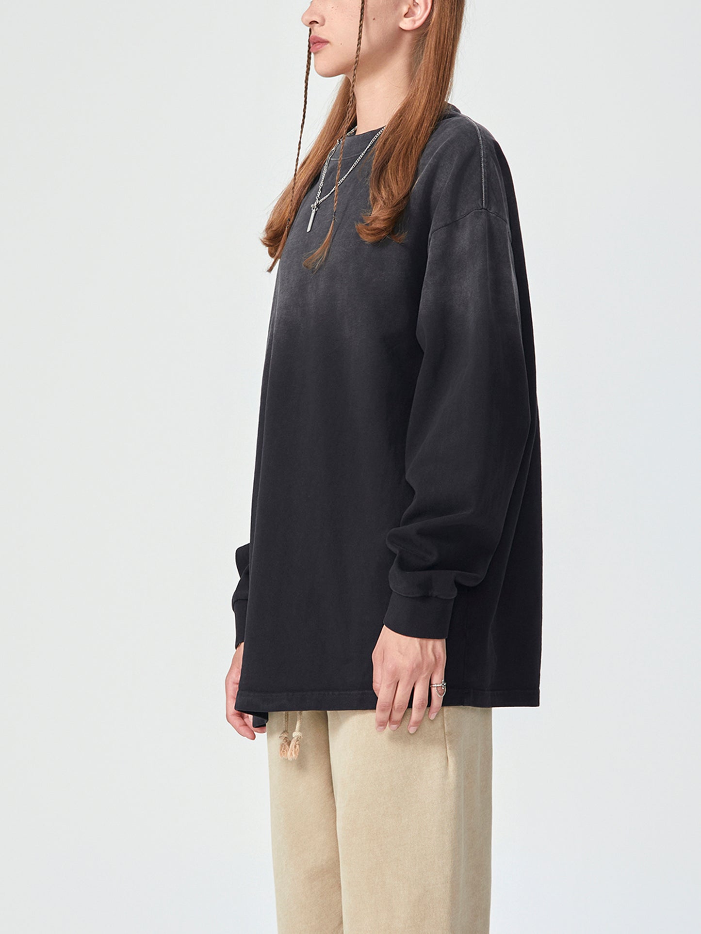 Mind Over Matter Gradient Washed Long Sleeve T-Shirt