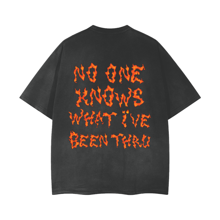 No One Knows Flaming Vintage T-Shirt