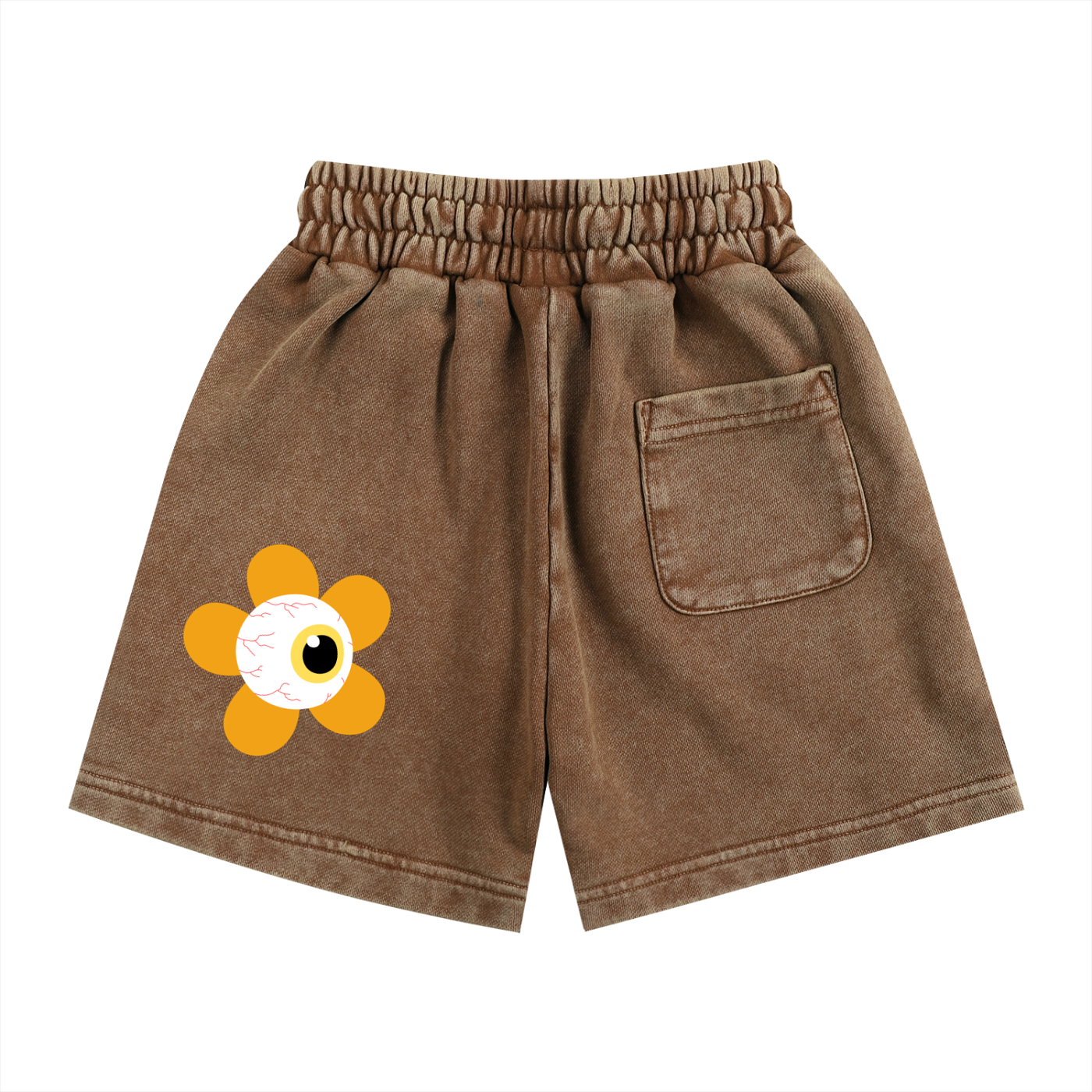 Kids' Eyeball Flowers Snow Washed Shorts