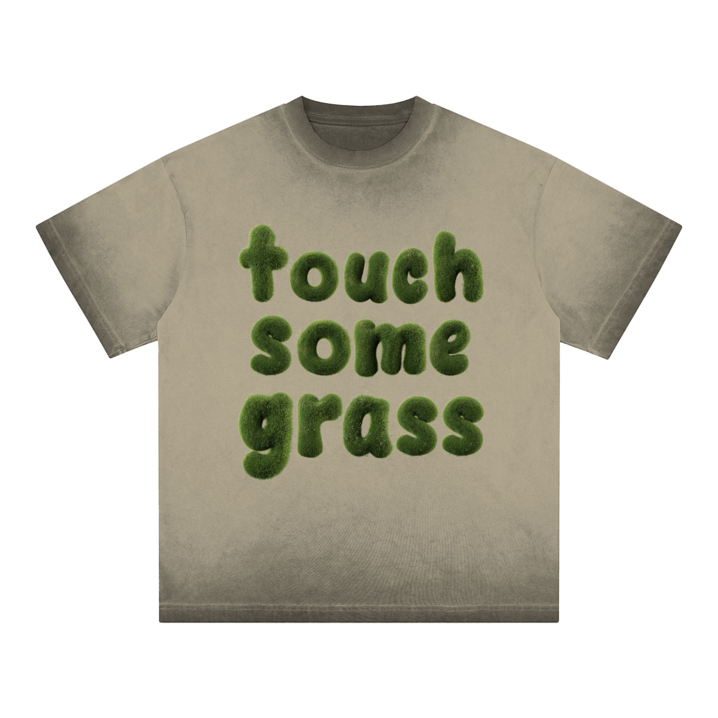 Touch Some Grass Oversized Reverse Dyed T-shirt