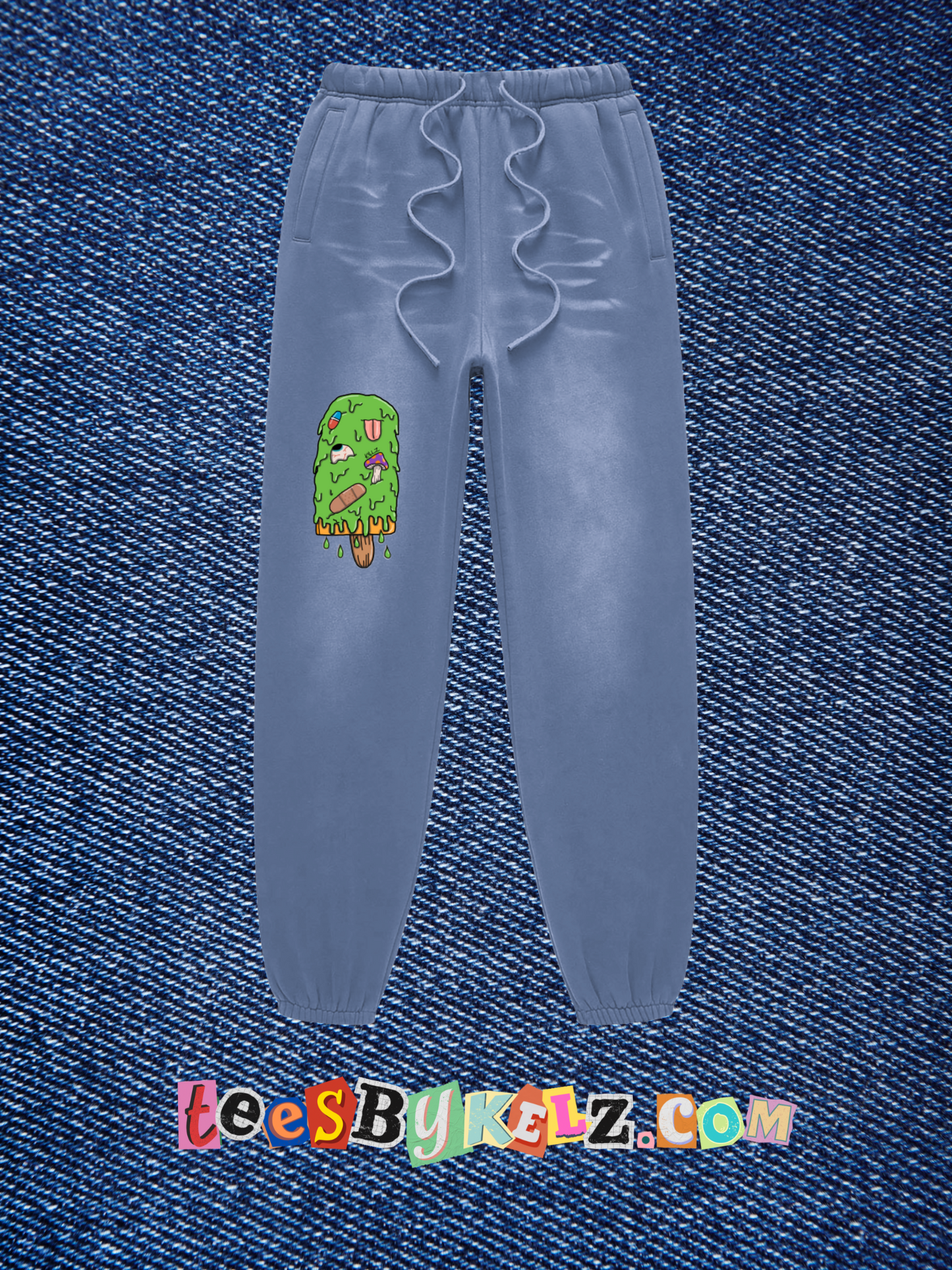 Slime Ice Cream Art By Kelz Logo Sunfade Fleeced UNISEX  Sweatpants