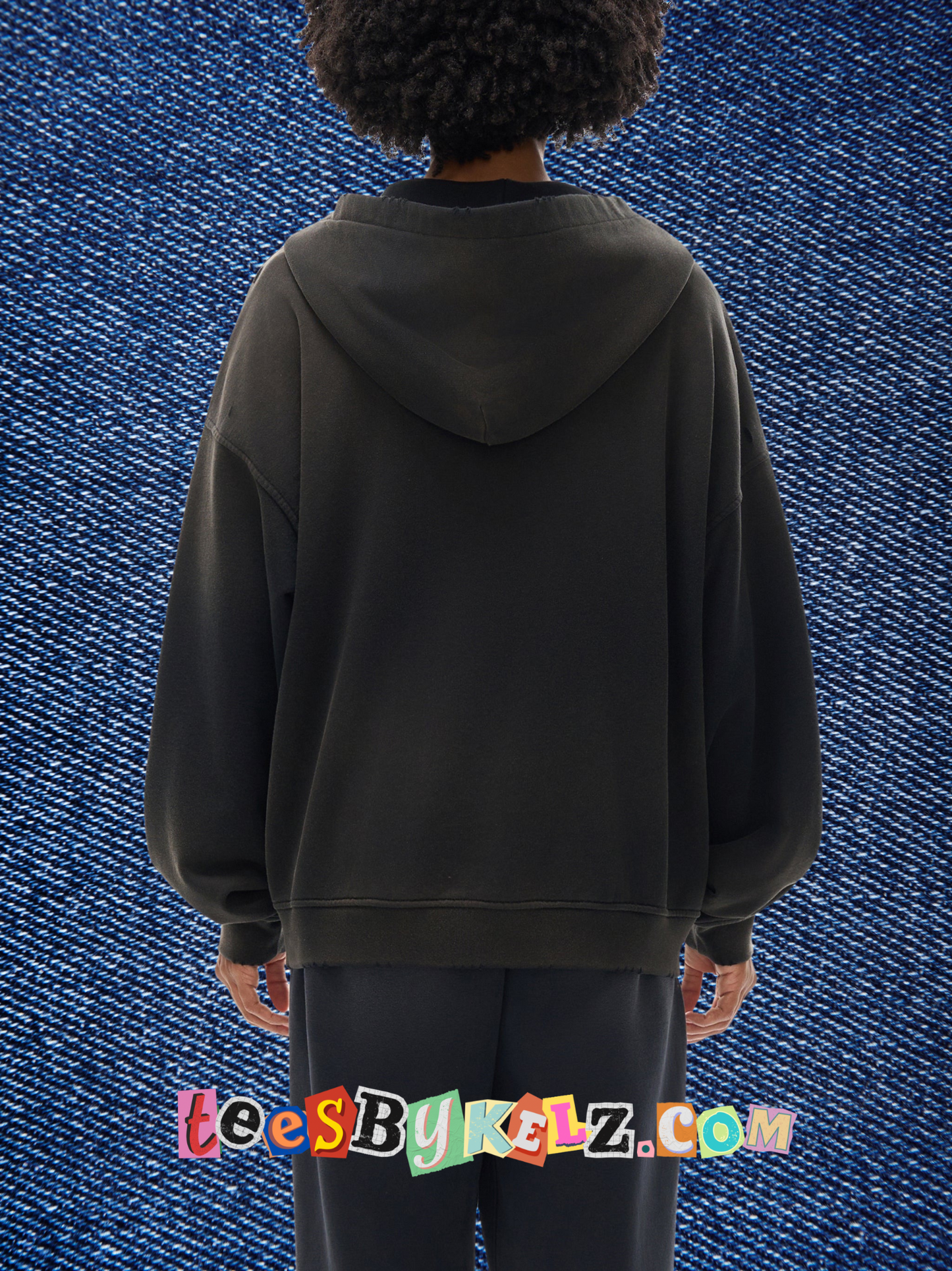 Slime Ice Cream Art By Kelz Logo Hand-Frayed Sunfade Zip Hoodie