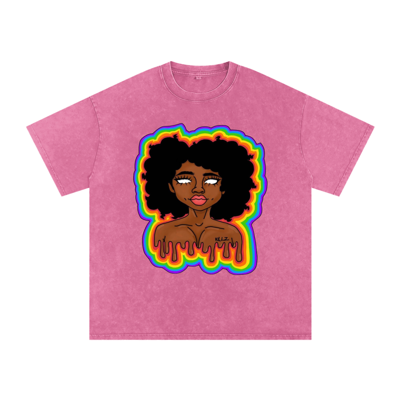 Aura Girl Acid Wash Oversize T-Shirt