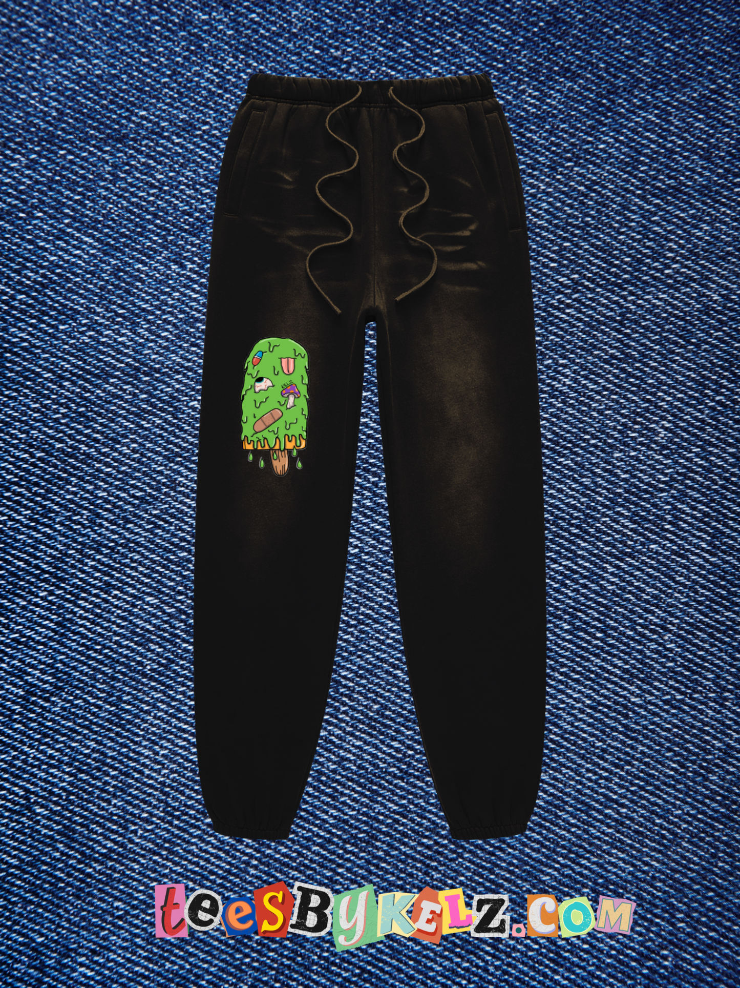 Slime Ice Cream Art By Kelz Logo Sunfade Fleeced UNISEX  Sweatpants