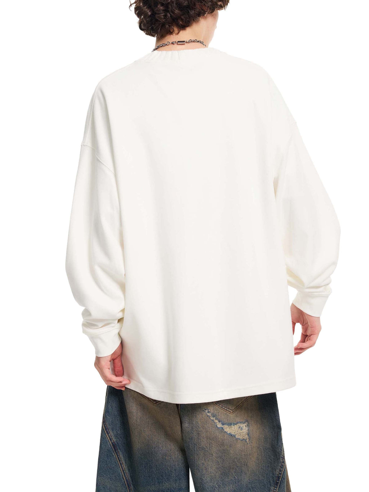 Art By Kelz Logo Knitted Round Neck Oversize Sweatshirt