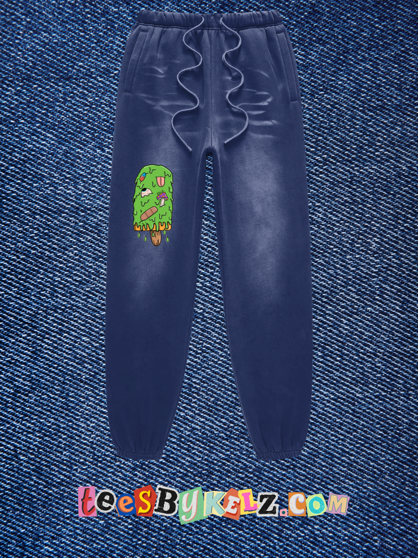 Slime Ice Cream Art By Kelz Logo Sunfade Fleeced UNISEX  Sweatpants
