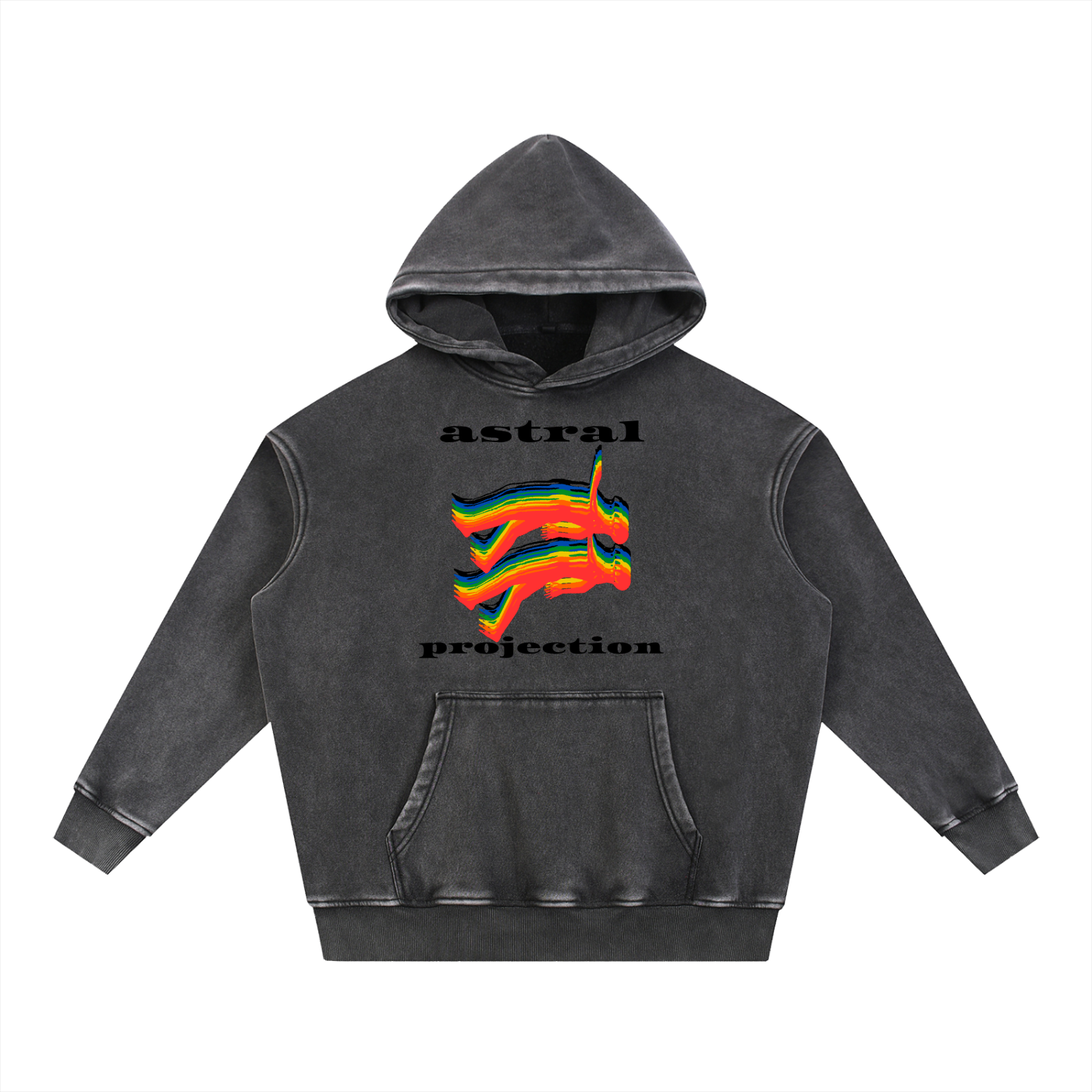 Astral Projection Snow Wash Fleece Oversize Hoodie