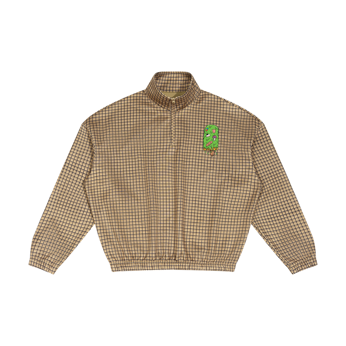 Art By Kelz Logo Unisex Plaid Quarter-Zip Sweatshirt