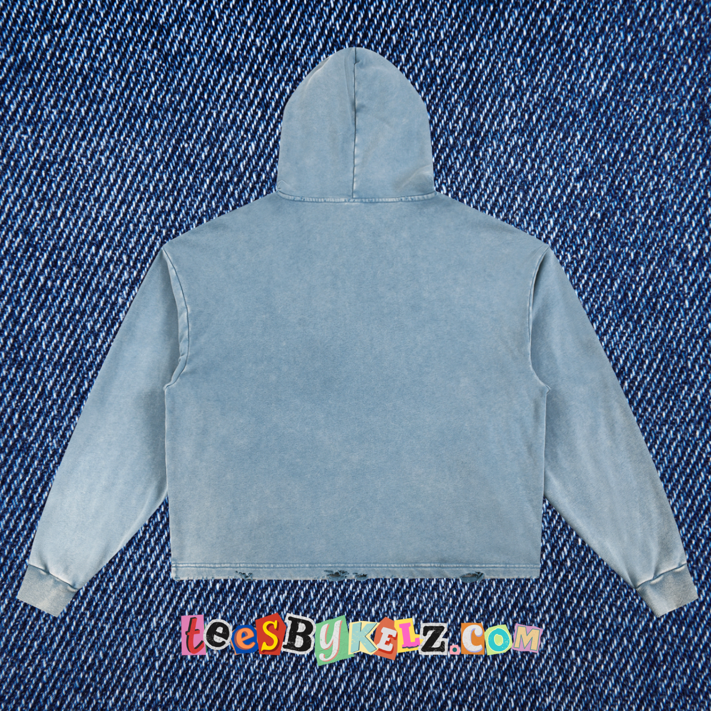 No One Knows Flaming Vintage Washed Frayed-Hem Hoodie