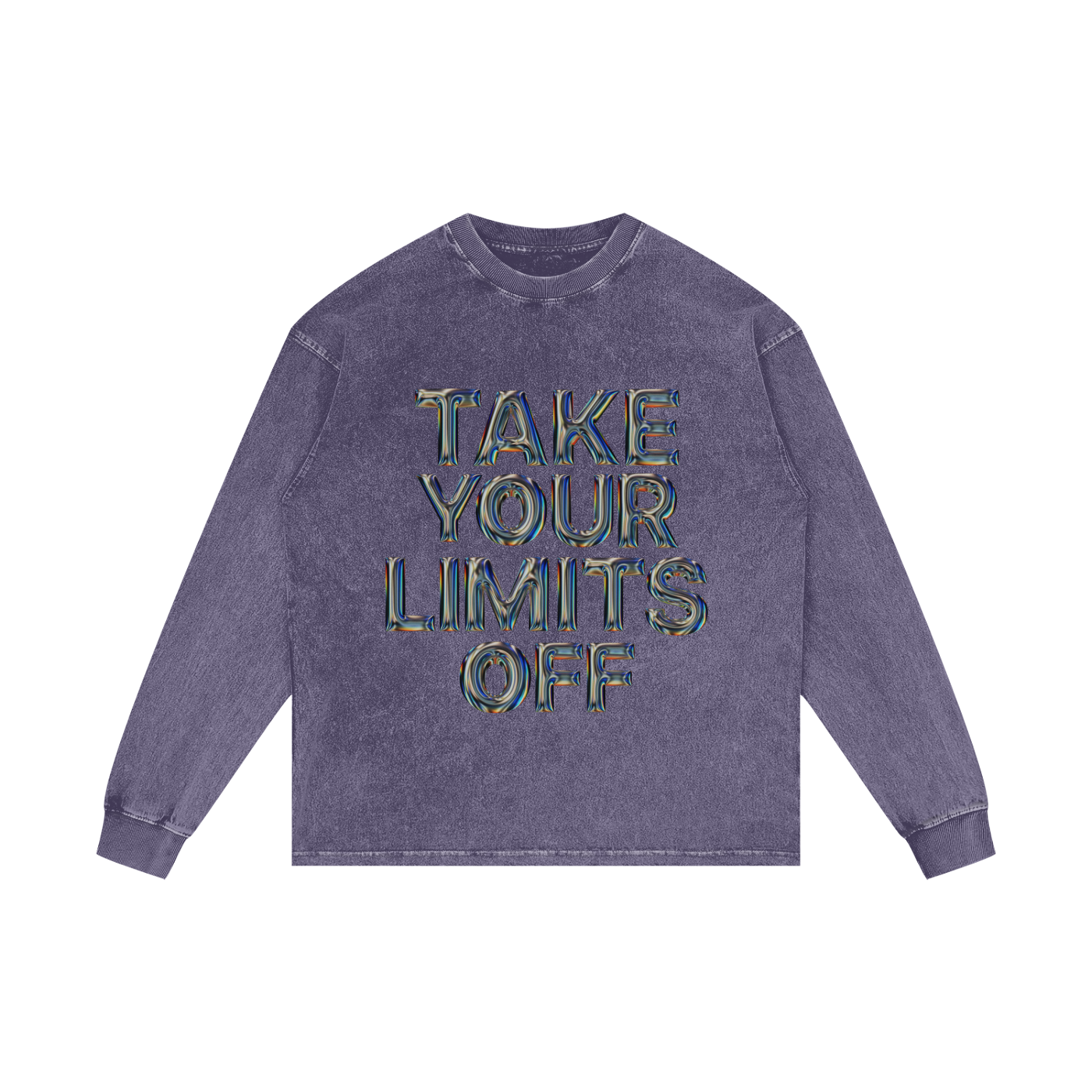 Take Your Limits Off Acid Wash Oversize Long Sleeve T-Shirt