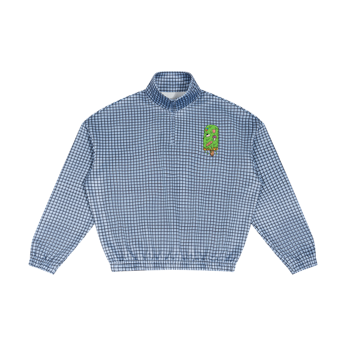Art By Kelz Logo Unisex Plaid Quarter-Zip Sweatshirt