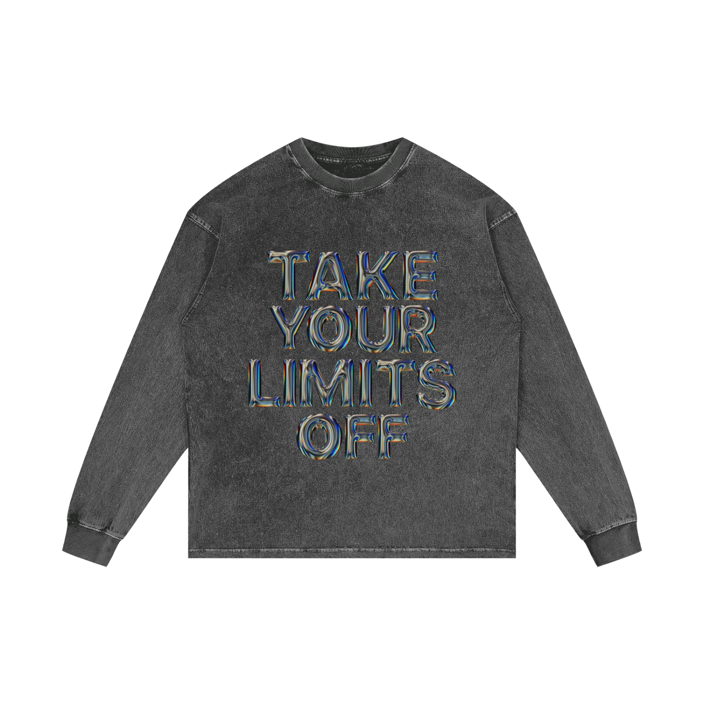 Take Your Limits Off Acid Wash Oversize Long Sleeve T-Shirt