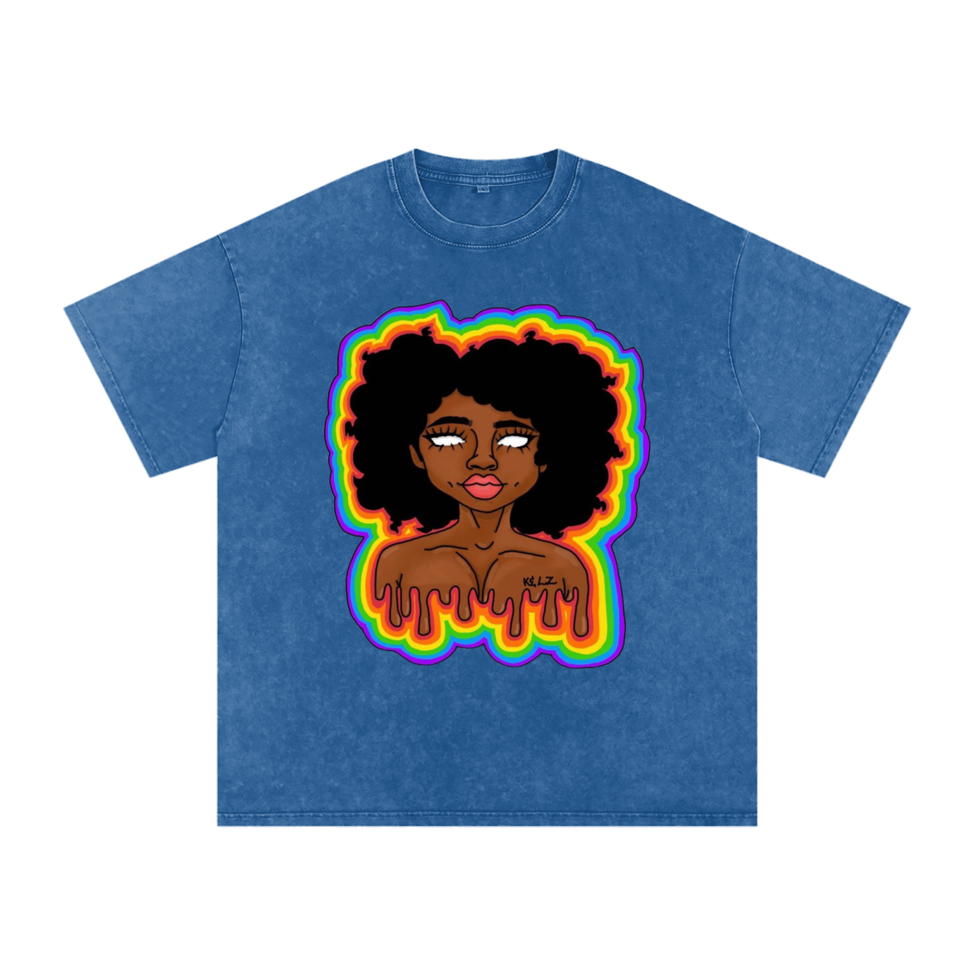 Aura Girl Acid Wash Oversize T-Shirt
