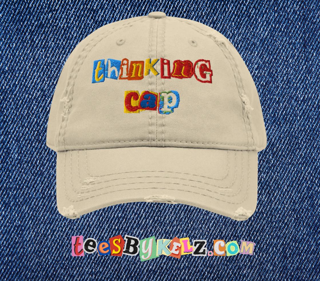 Thinking Cap Distressed Dad Hat