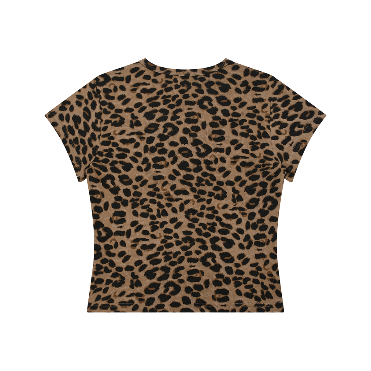 Art By Kelz Logo Women’s Leopard Print Crop T-Shirt