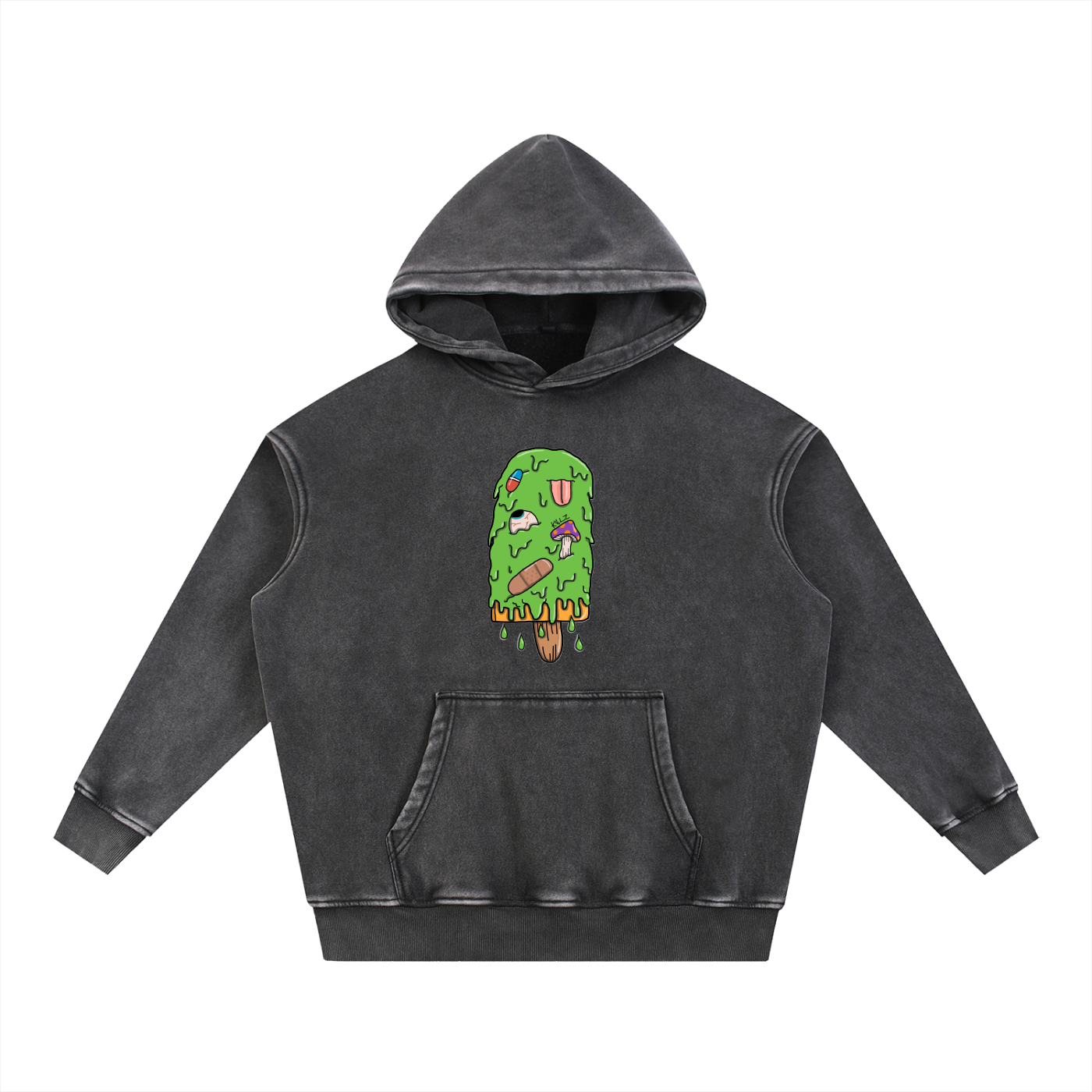 The Time Is Now Snow Wash Fleece Oversize Hoodie