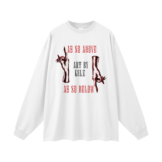 As So Above, As So Below Oversized Unisex Long Sleeve T-Shirt