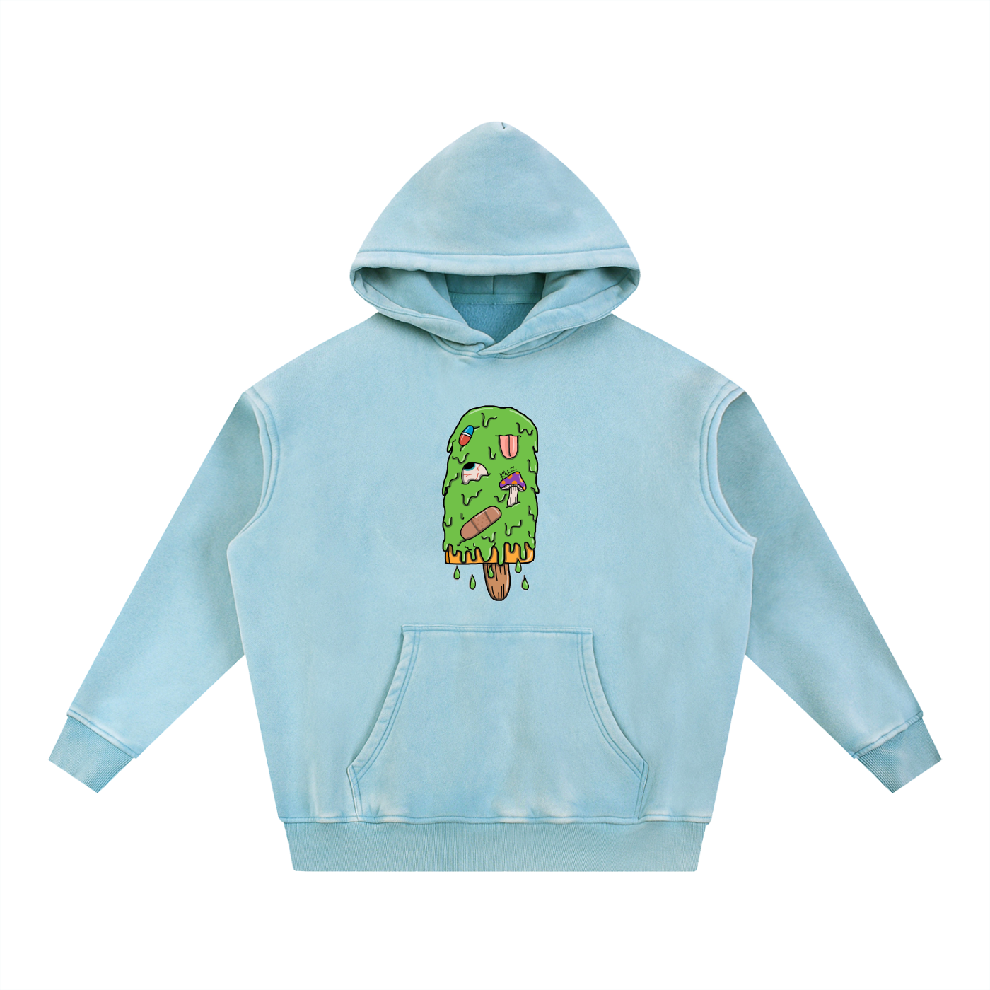 The Time Is Now Snow Wash Fleece Oversize Hoodie