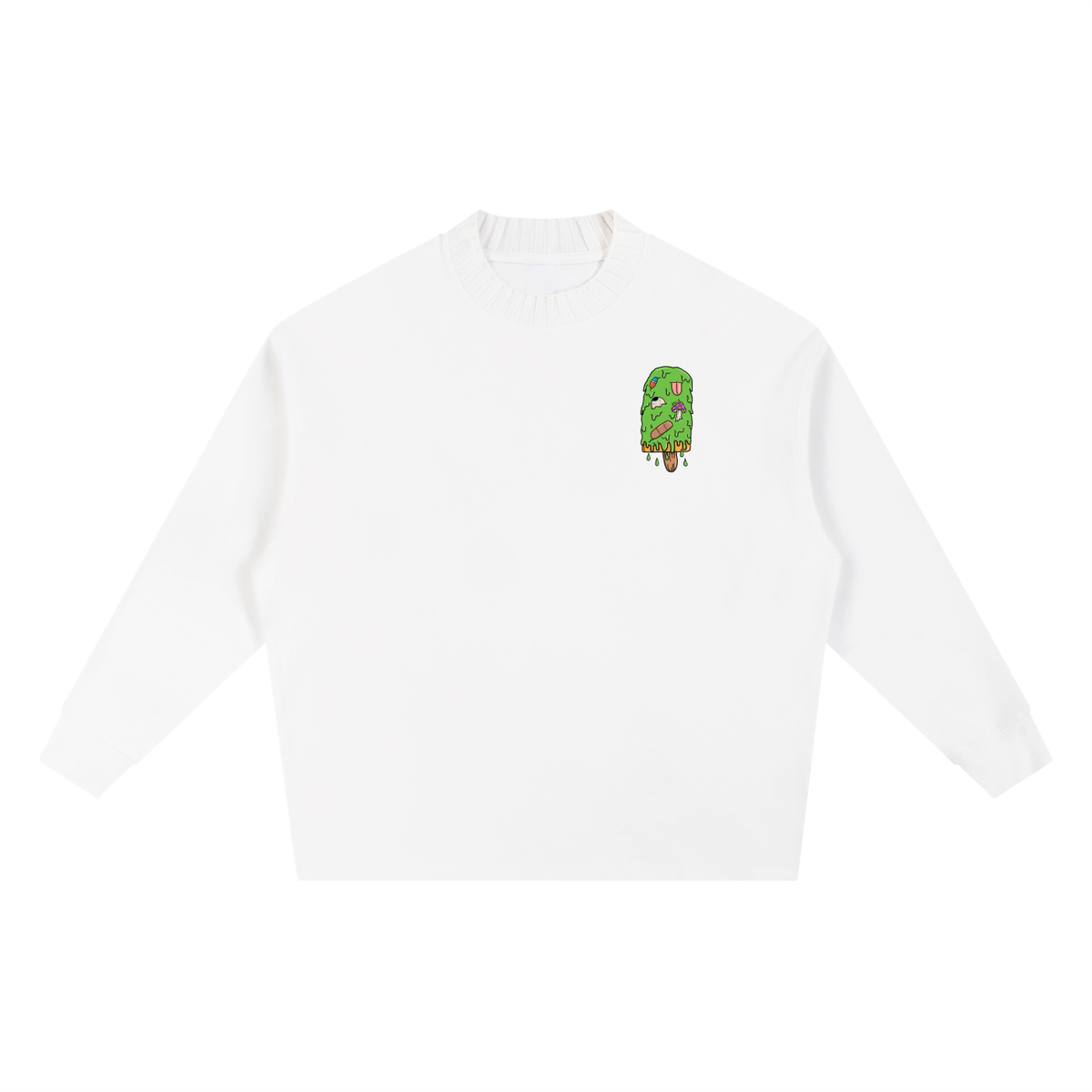 Art By Kelz Logo Knitted Round Neck Oversize Sweatshirt