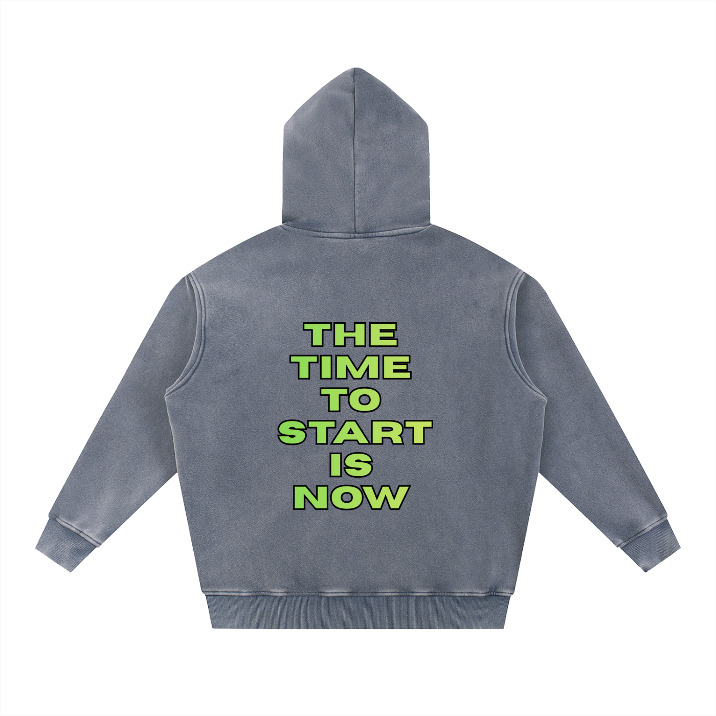 The Time Is Now Snow Wash Fleece Oversize Hoodie