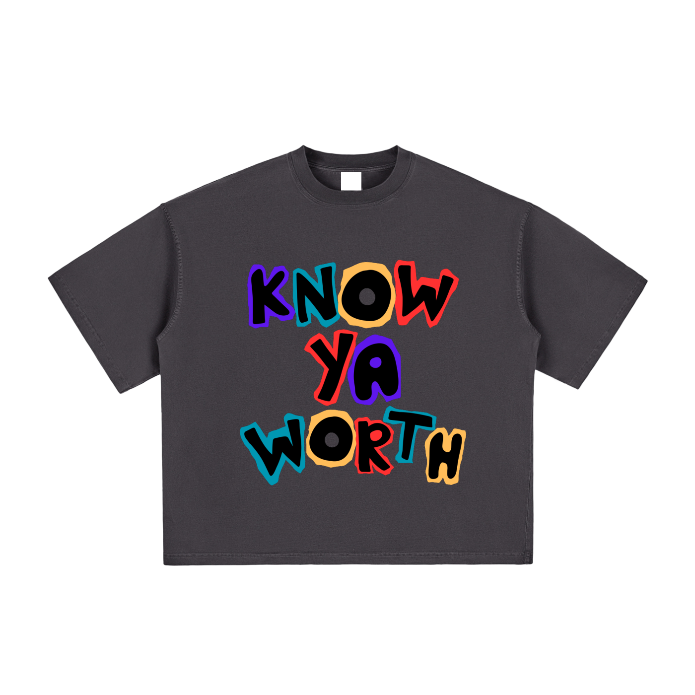 Know Ya Worth 90s Vintage Washed Boxy T-Shirt