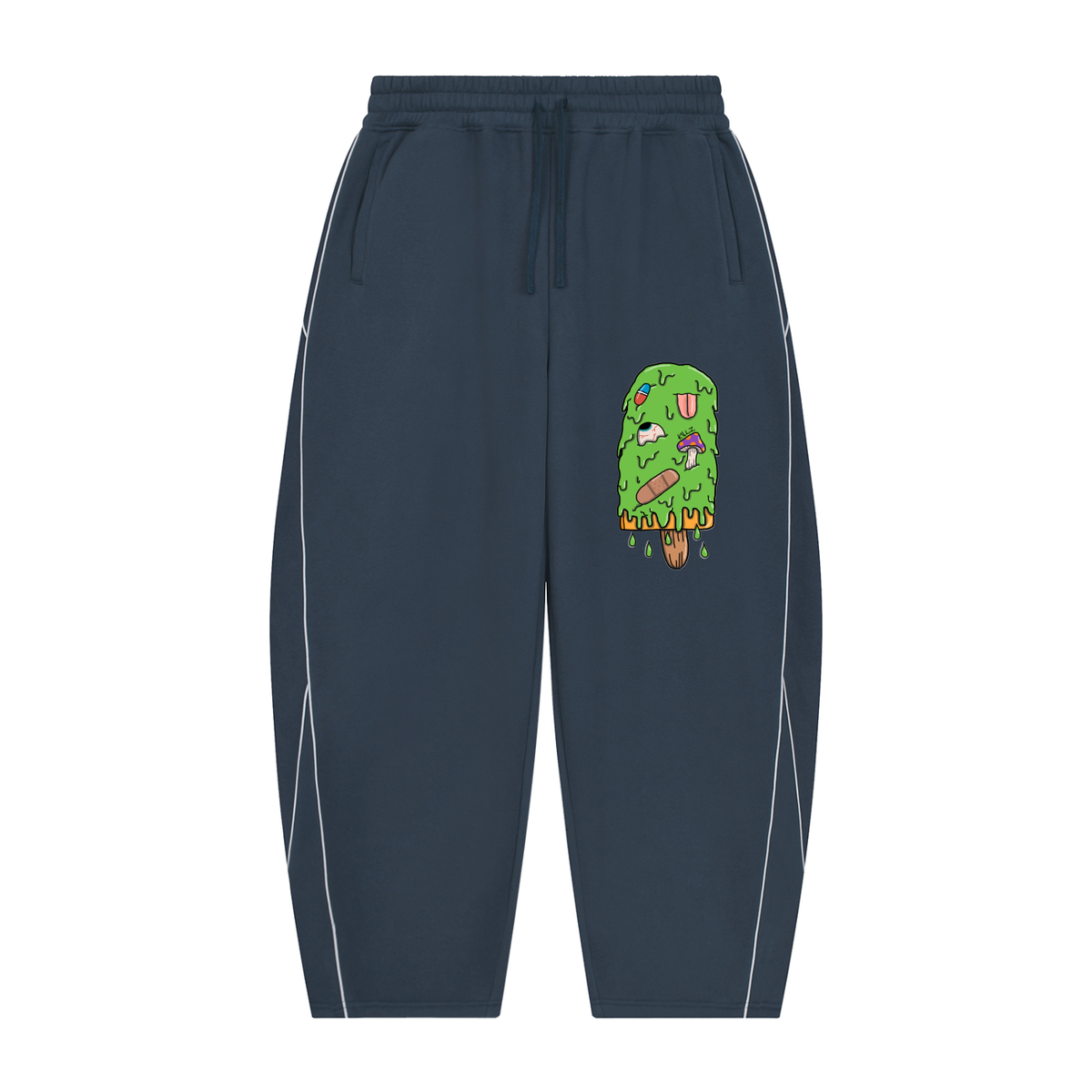 Art By Kelz Slimed Unisex Piping Fleece Barrel Leg Sweatpants