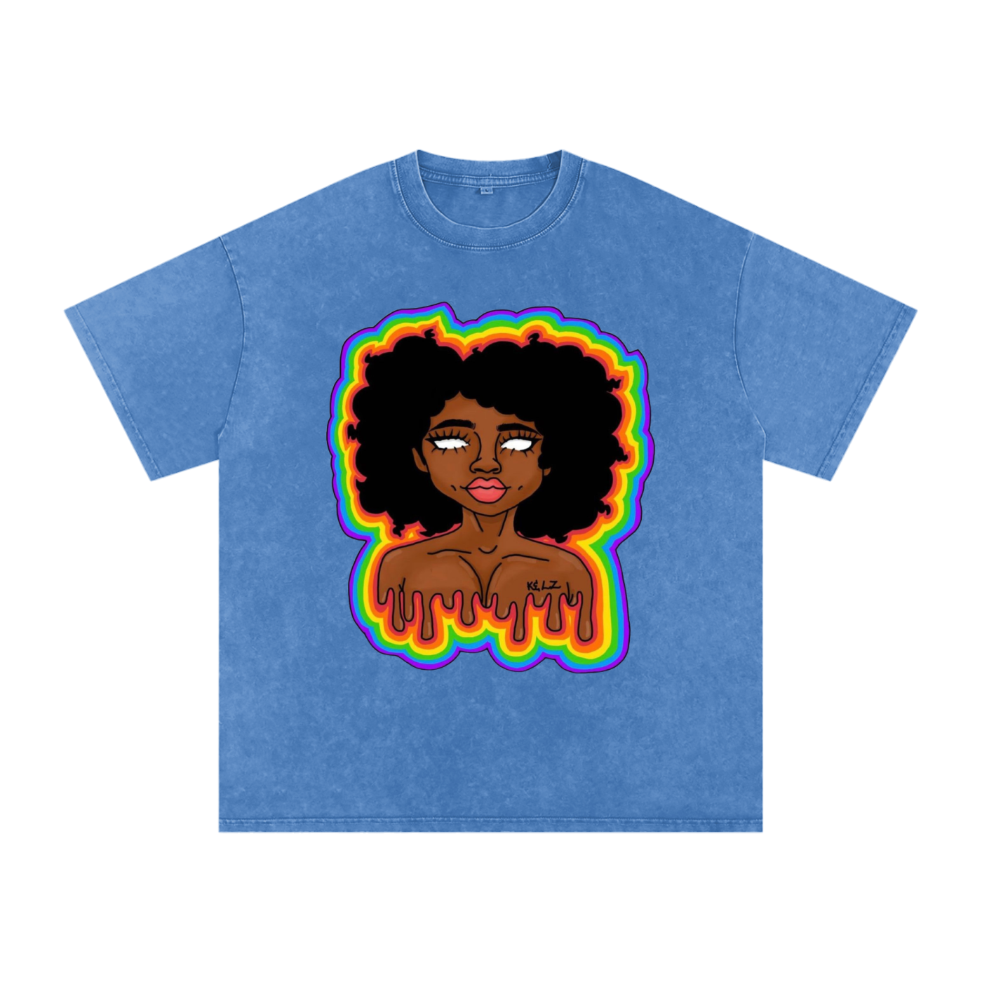 Aura Girl Acid Wash Oversize T-Shirt