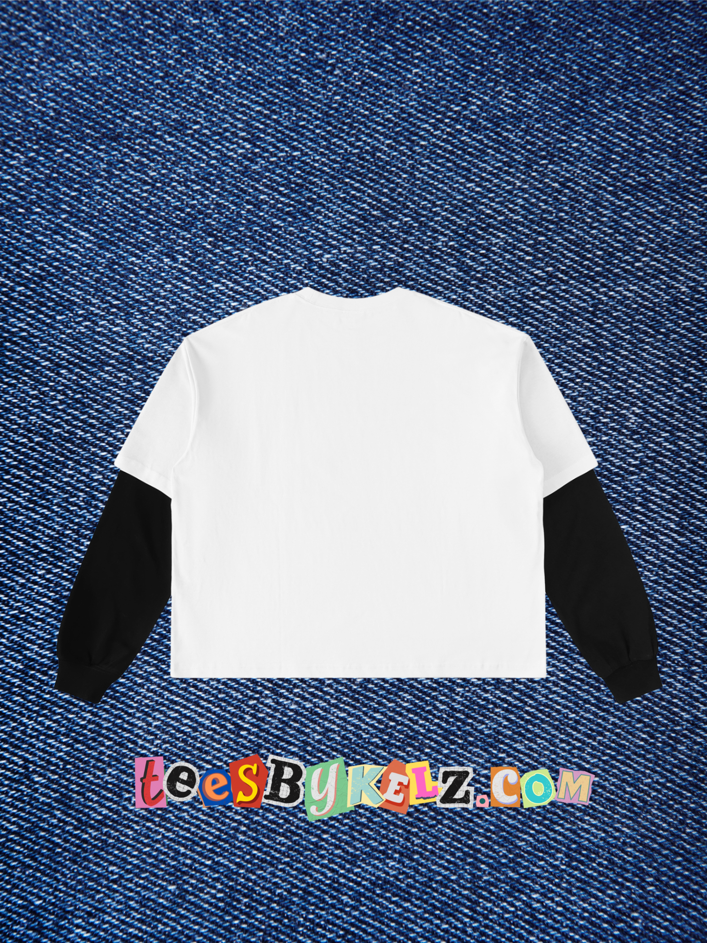 eARTh Layered Contrast Sleeve Cotton T-Shirt