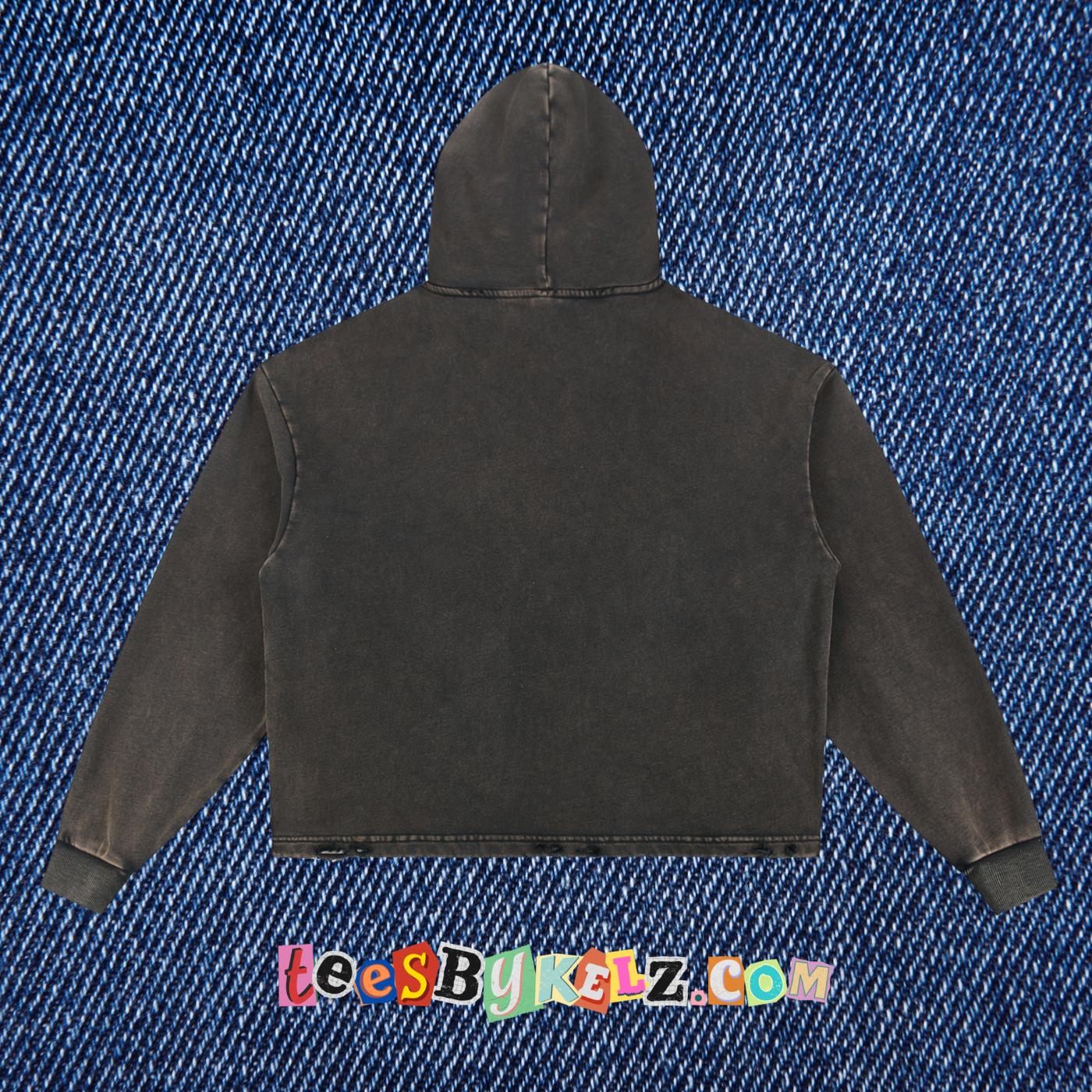 No One Knows Flaming Vintage Washed Frayed-Hem Hoodie