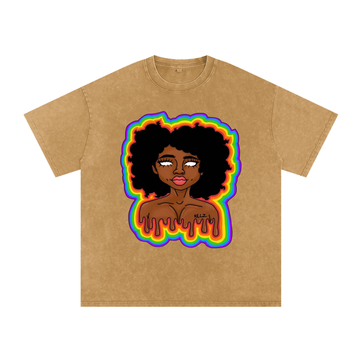 Aura Girl Acid Wash Oversize T-Shirt