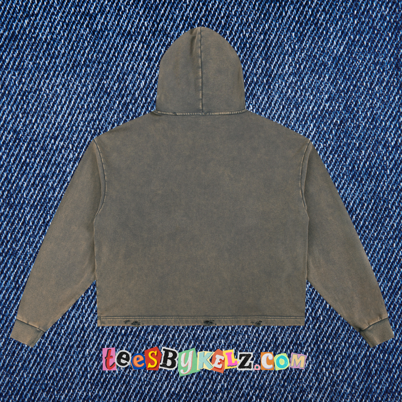 No One Knows Flaming Vintage Washed Frayed-Hem Hoodie