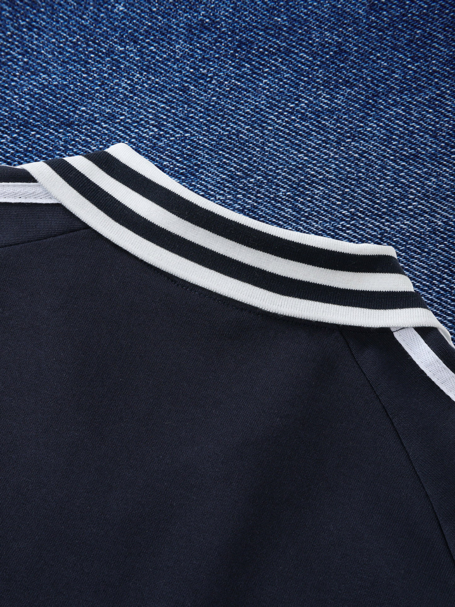 Slime Art By Kelz Ice Cream Logo Contrast Striped Lapel Collar Sweatshirt