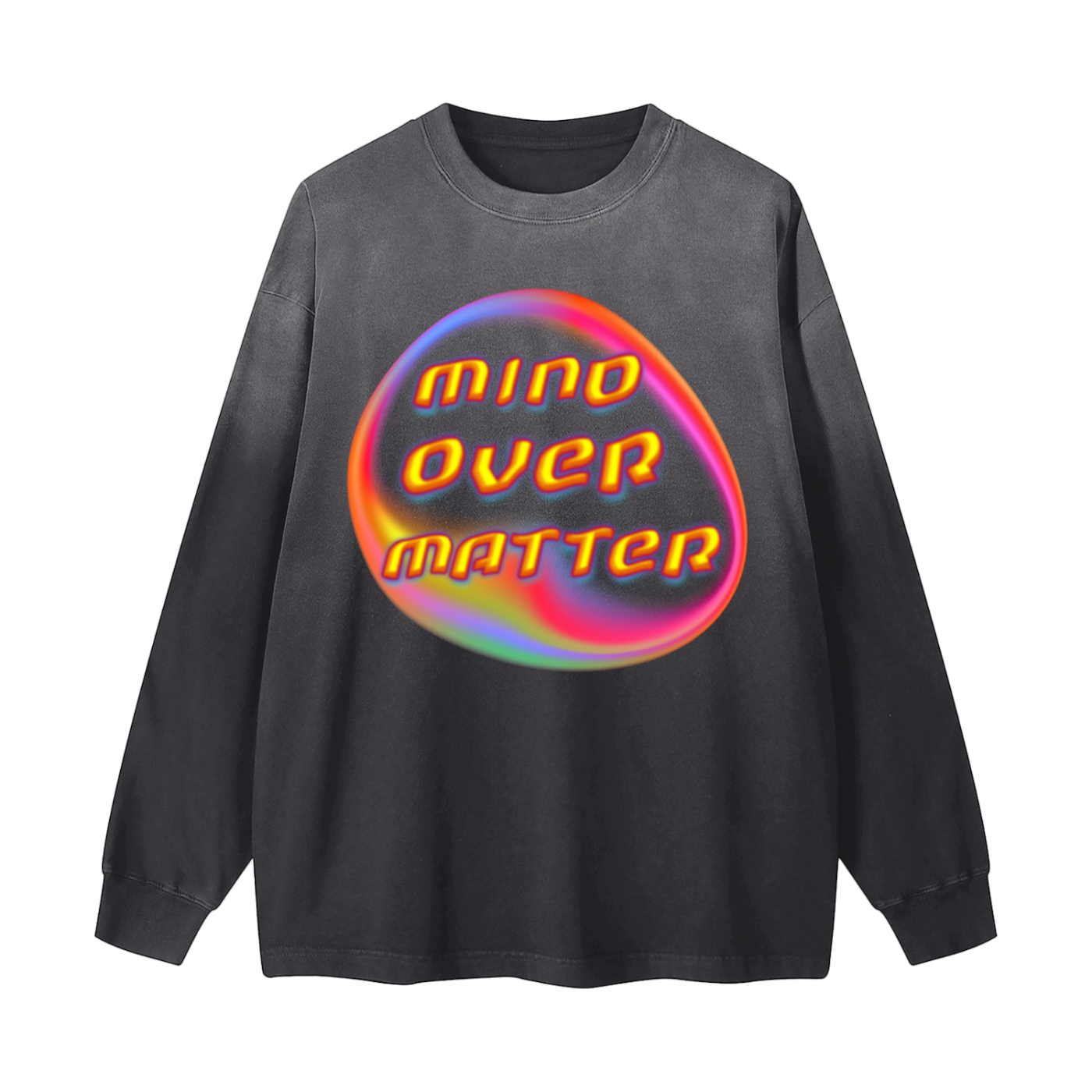 Mind Over Matter Gradient Washed Long Sleeve T-Shirt