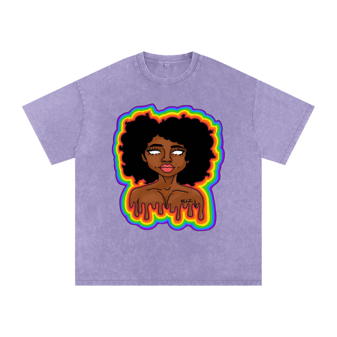 Aura Girl Acid Wash Oversize T-Shirt