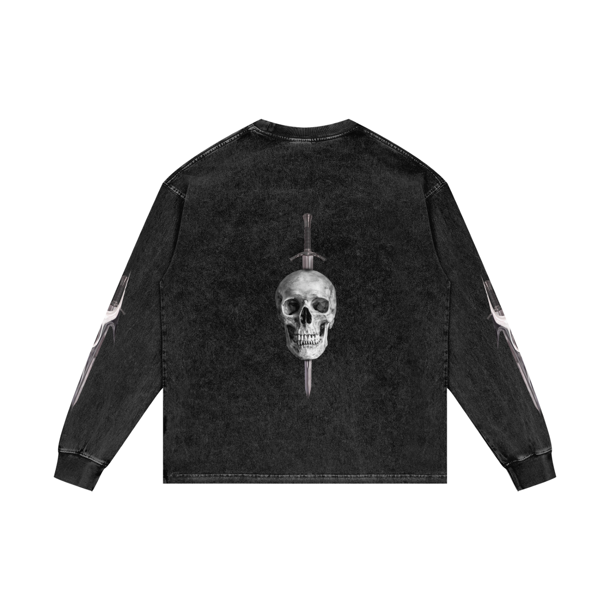Ethereal Power Acid Wash Oversize Long Sleeve T-Shirt