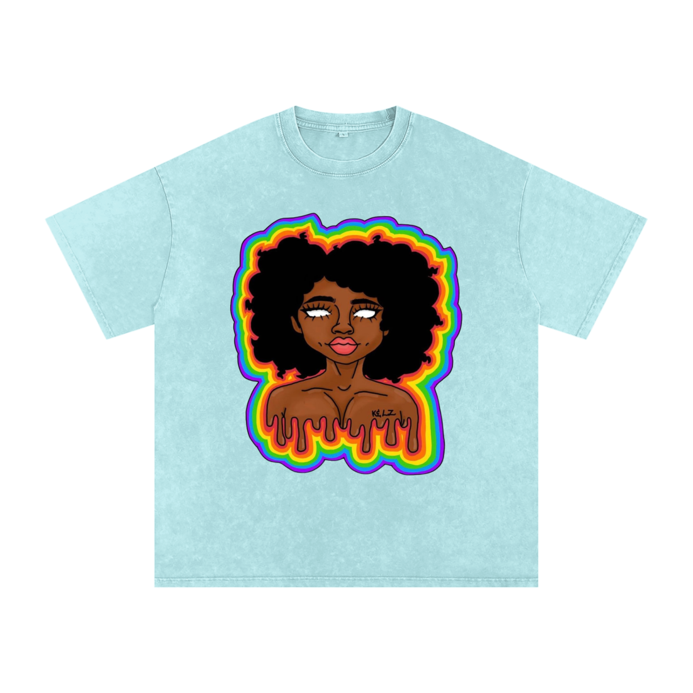 Aura Girl Acid Wash Oversize T-Shirt