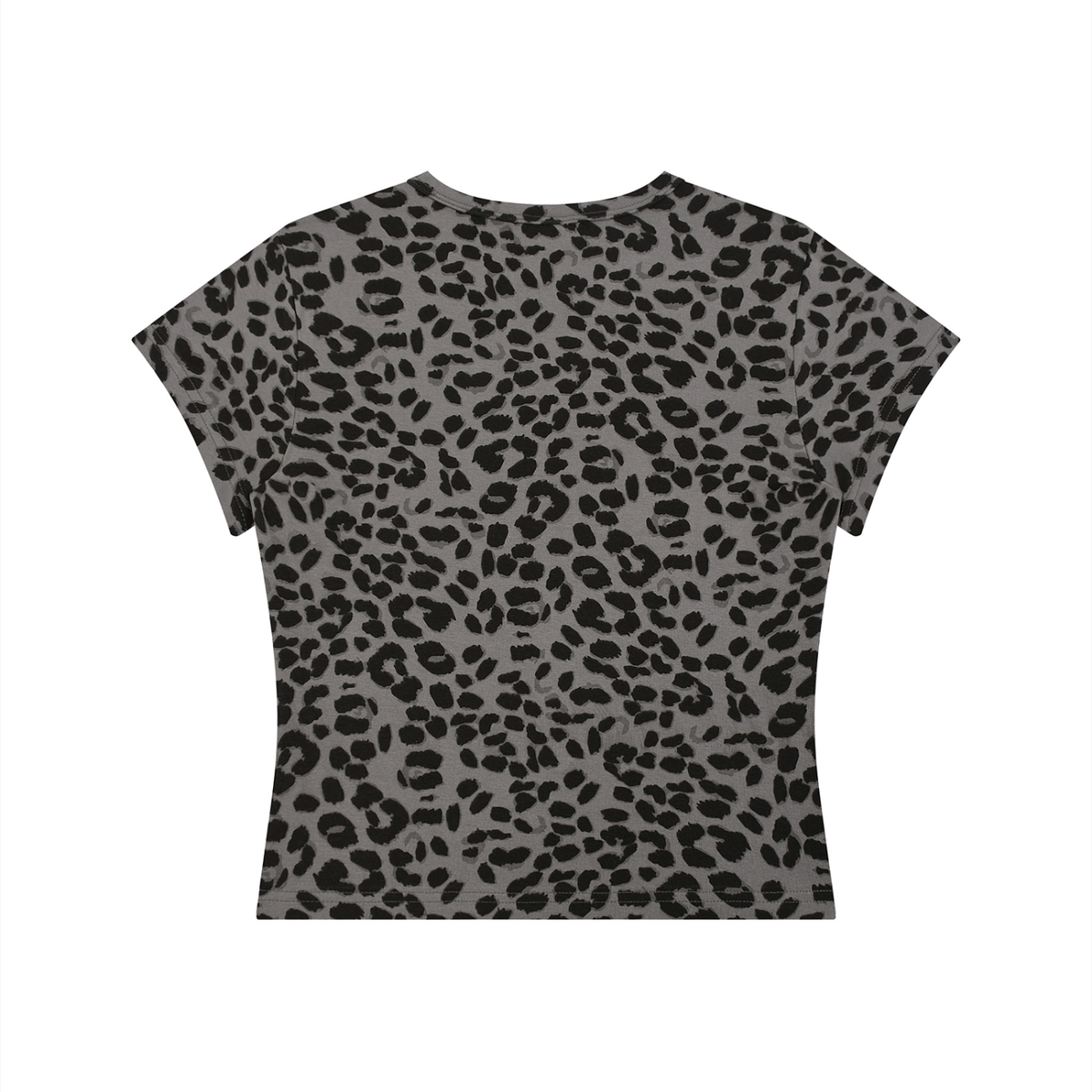 Art By Kelz Logo Women’s Leopard Print Crop T-Shirt