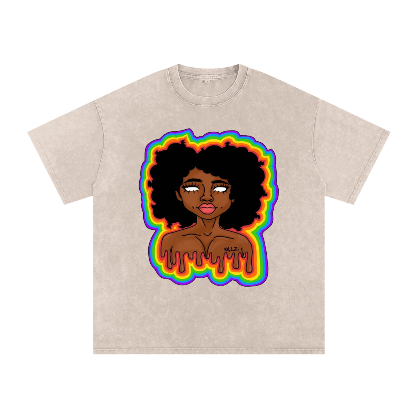 Aura Girl Acid Wash Oversize T-Shirt