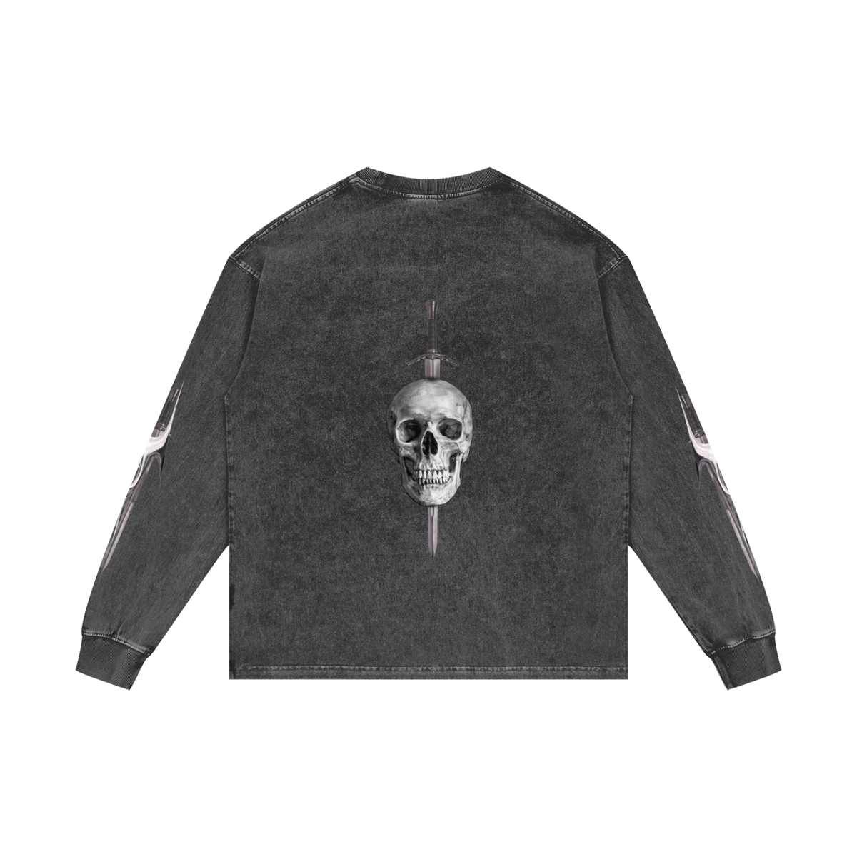 Ethereal Power Acid Wash Oversize Long Sleeve T-Shirt
