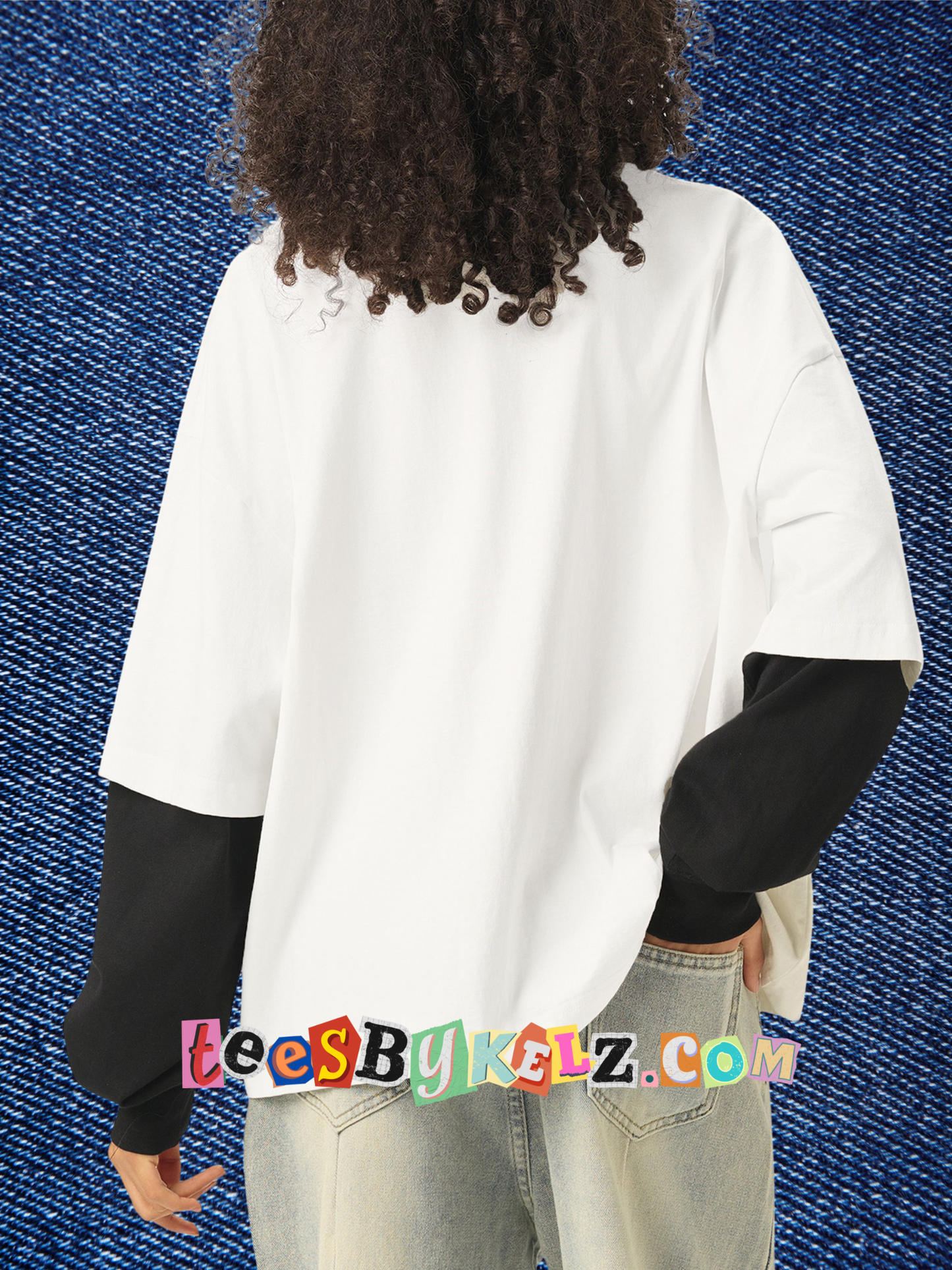 eARTh Layered Contrast Sleeve Cotton T-Shirt