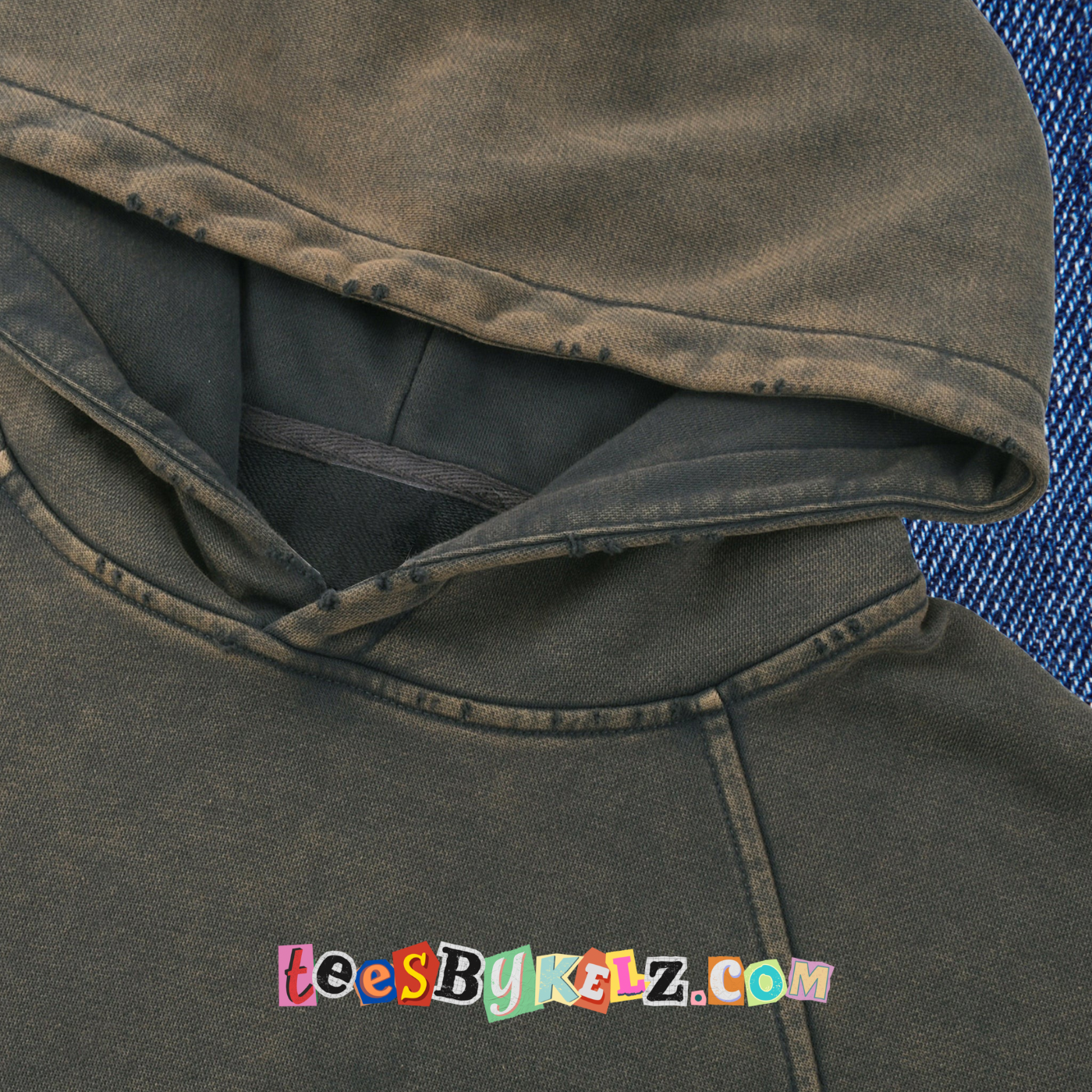 No One Knows Flaming Vintage Washed Frayed-Hem Hoodie