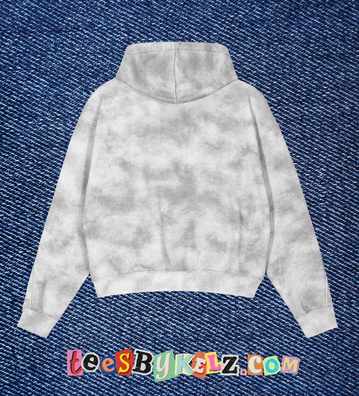 Slime Ice Cream Art By Kelz Logo Washed Zip-Up Fleece Hoodie