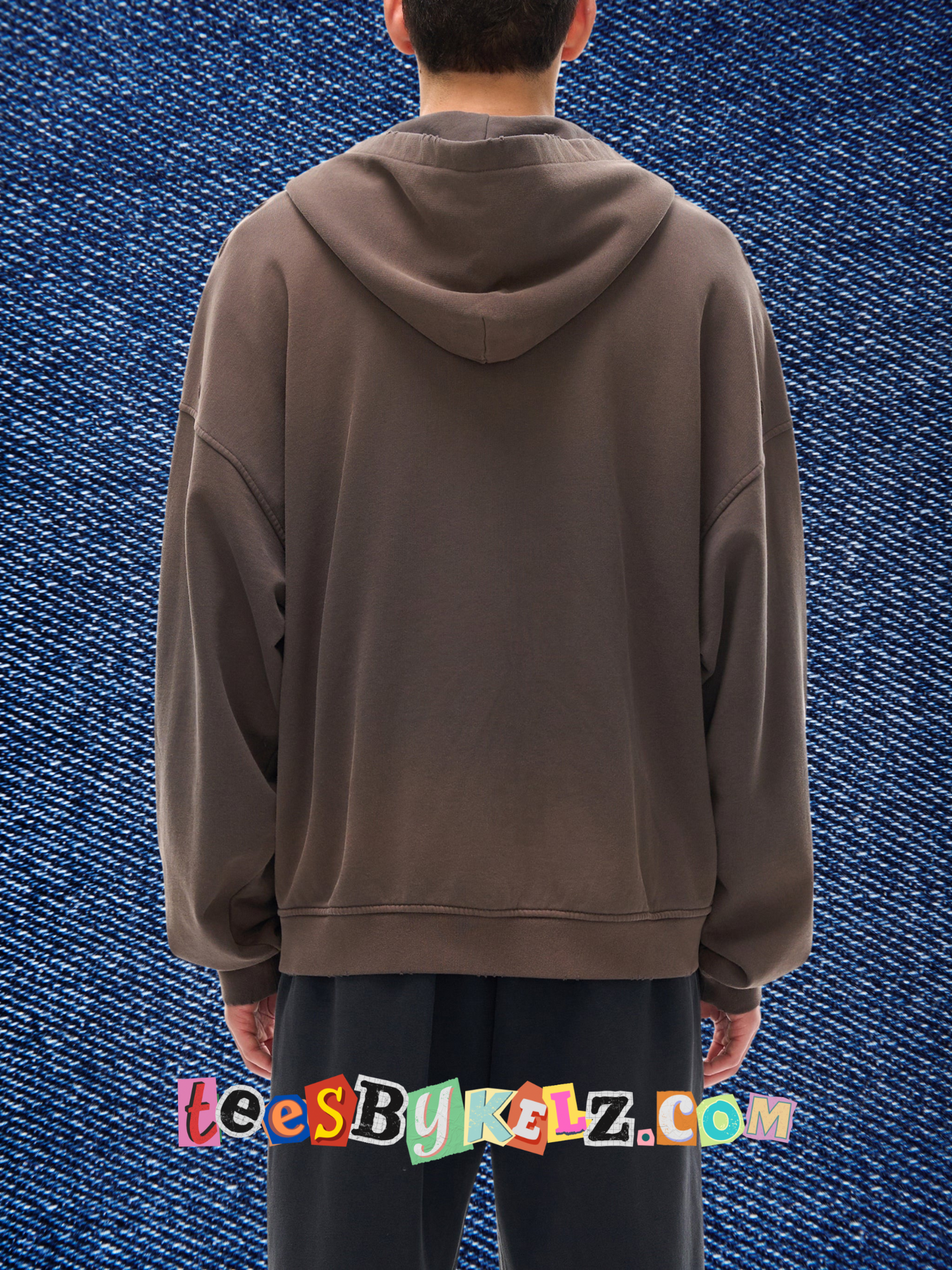 Slime Ice Cream Art By Kelz Logo Hand-Frayed Sunfade Zip Hoodie