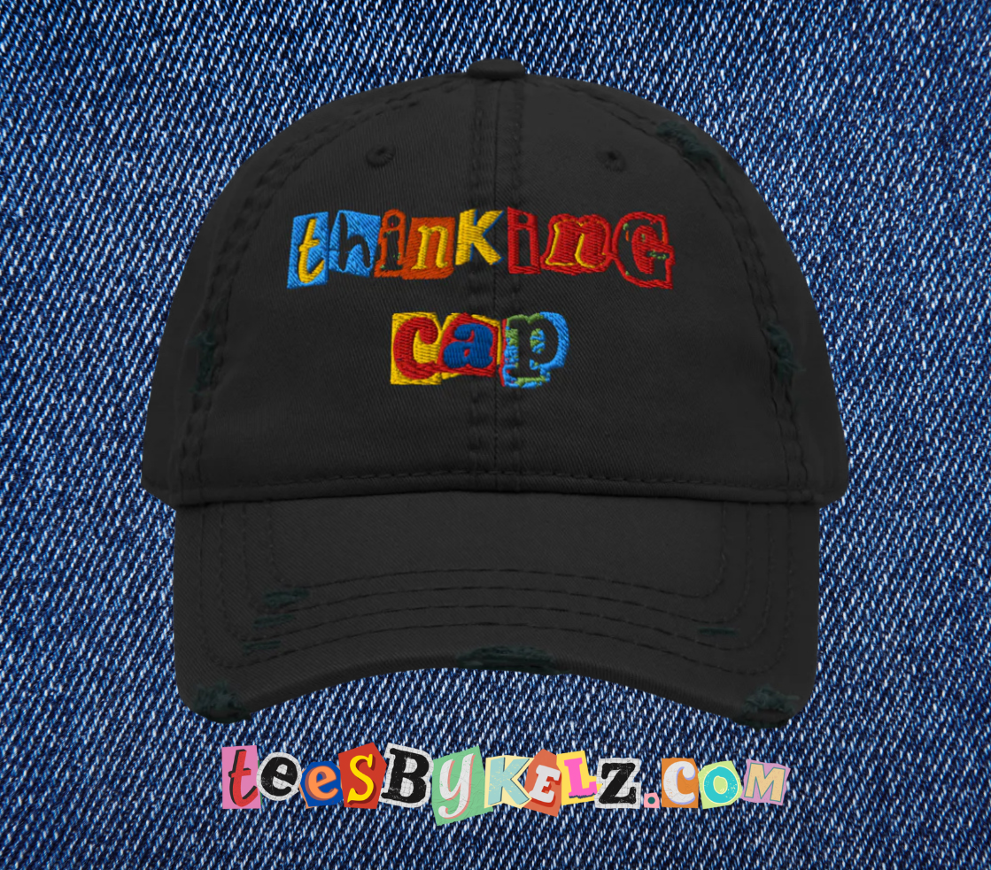 Thinking Cap Distressed Dad Hat