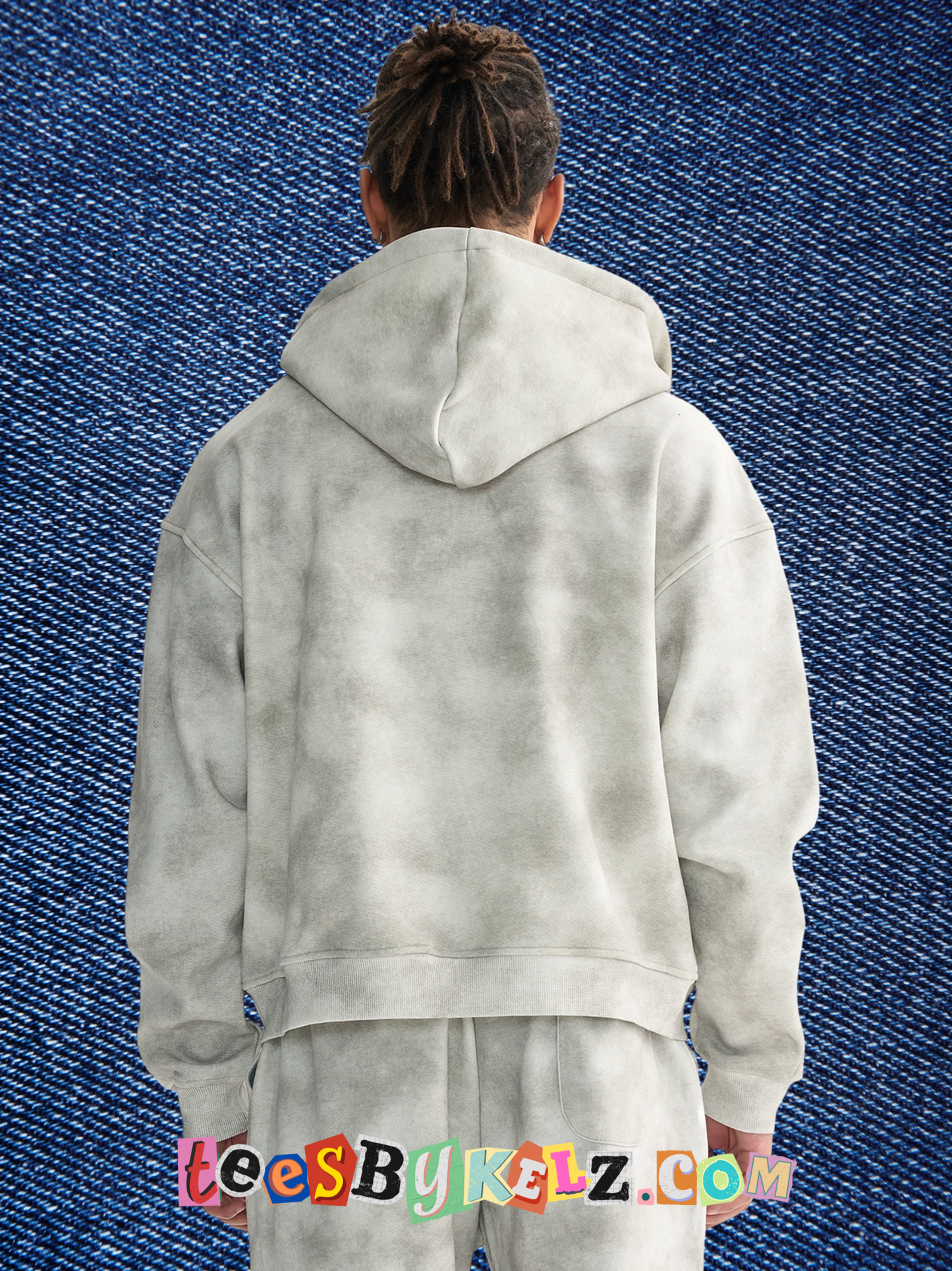 Slime Ice Cream Art By Kelz Logo Washed Zip-Up Fleece Hoodie